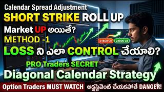 Market UP అయితే Calendar Spread ని ఎలా Adjust చేయాలి? Shift Short Strike Higher Roll Up