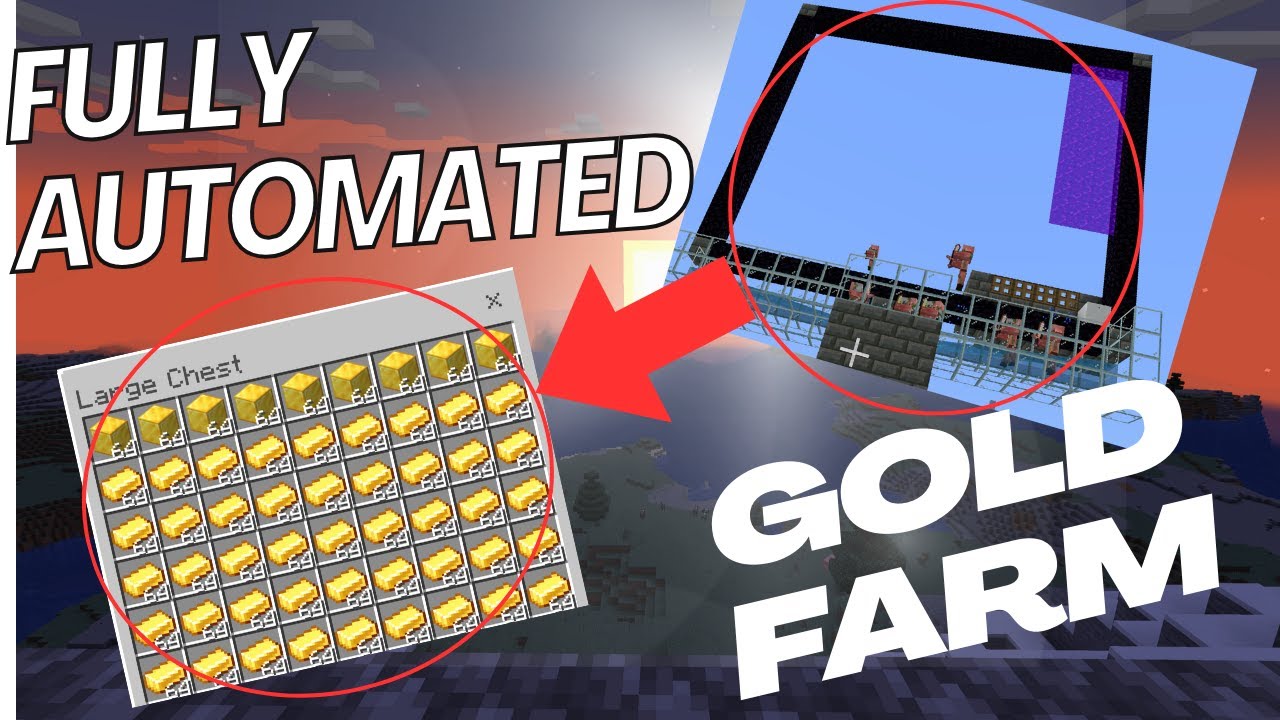 I Made a Fully Automated Gold Farm in Minecraft Bedrock - YouTube