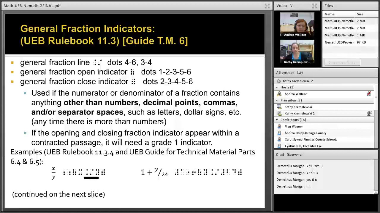 Just the Facts! Math with UEB and Nemeth: Part 2 - YouTube