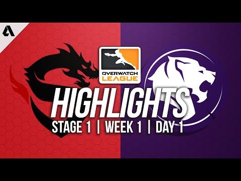 Shanghai Dragons vs LA Gladiators | Overwatch League Highlights OWL Stage 1 Week 1 Day 1