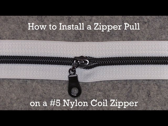 How to Install a Zipper Pull on Zipper Tape By-The-Yard Perfectly Every  Time! 