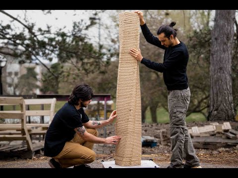BioMatters : Robotic 3D Printing Wood-Based Material for Concrete Casting
