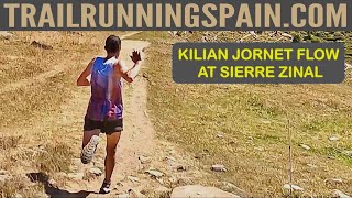 KILIAN JORNET FLYING AT SIERRE ZINAL 2022. Trail running elegance and grace at 2.000m high