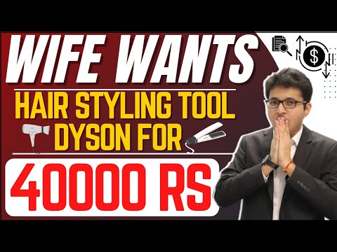 Wife wants new hair styling tool - Dyson of 40000 Rs 😰 Comparative pricing #shorts #iafkshorts