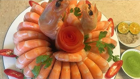 TÔM LUỘC NƯỚC DỪA  TÔM HẤP TRÁI DỪA đơn giản ngon