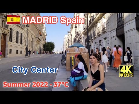 [4K] SUMMER 2022 37°C MADRID ?? SPAIN | C.Bailén, C.Mayor, Plza Mayor, Sol, C.Alcalá, etc. WALK TOUR