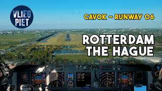 Boeing 737 Landing in Rotterdam | Runway 06 | Cockpit View