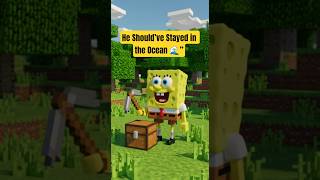 Minecraft but SpongeBob is the Main Character 🧽🔥 #shortvideo #story #america #spongebob #minecraft