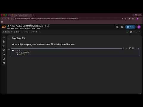 How to generate a simple pyramid pattern using python