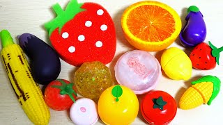 Relaxing Cutting Fruits & Vegetables ☆Slime,Squishy.Melon,Orange.Soothing videos for adults ASMR