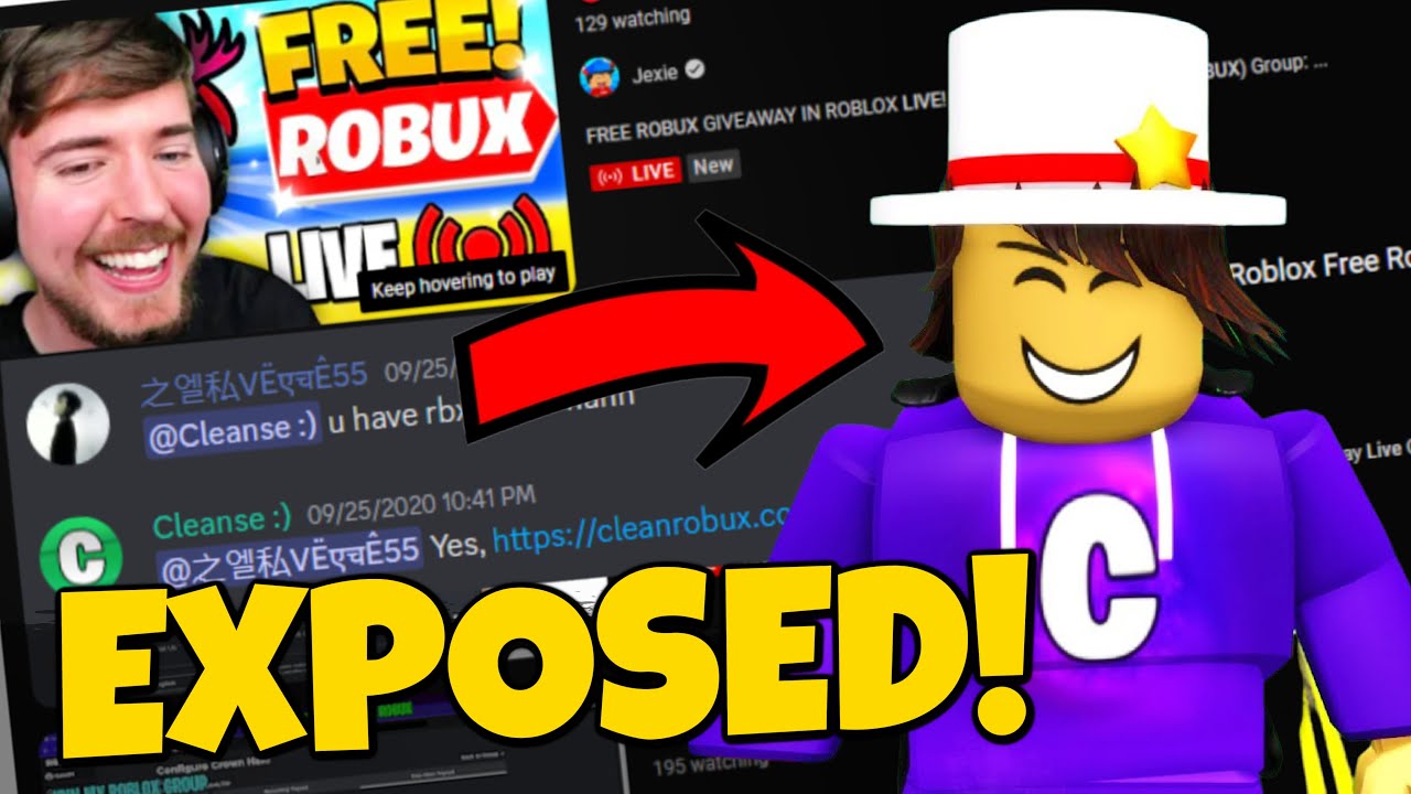 Cleanse Beam Free Robux Website Shut Down 