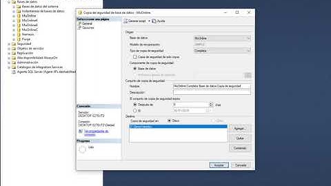Generar copia de seguridad de tu base de datos SQL Server MuOnline
