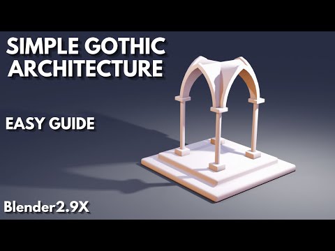 simple gothic architecture making with blender 2.92