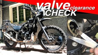 VALVE CLEARANCE CHECK AND ADJUSTMENT ON A ROYAL ENFIELD HIMALAYAN  DIY