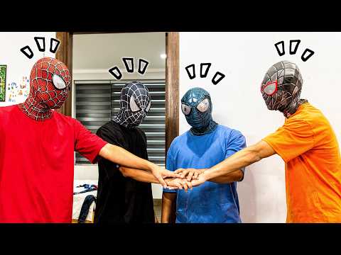 TEAM SPIDER-MAN Tries to Clean the House Without Using Powers!