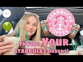 Trying my followers Starbucks orders!