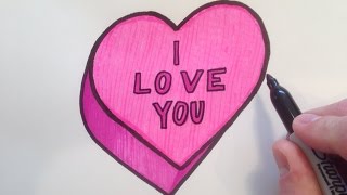 How to Draw a Candy Heart