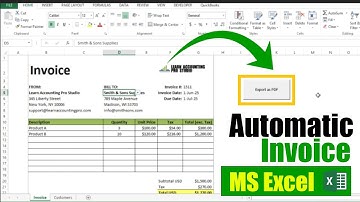 Fully Automatic Invoice (Export as PDF) in MS Excel l Create Invoice l Learn Accounting Pro Studio