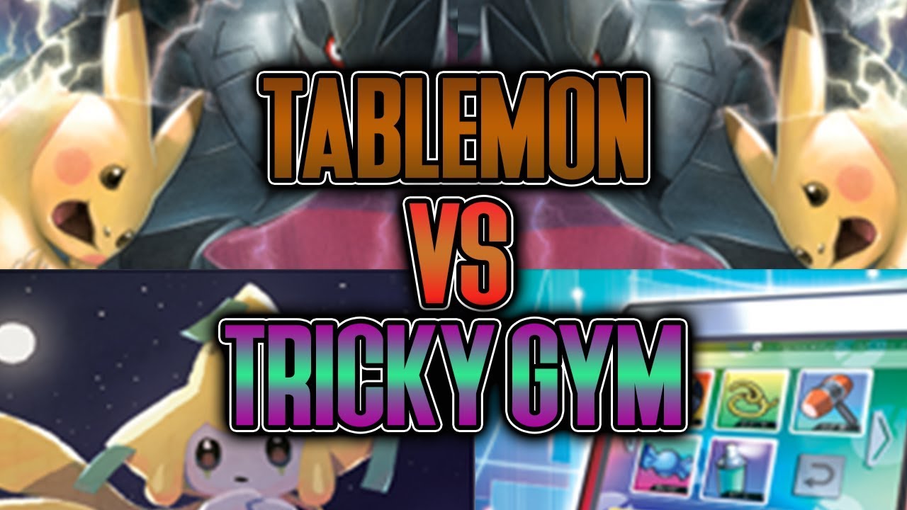TABLEMON challenges Andrew Mahone's TRICKY GYM! PIKABOX vs PIKAPADS! [Pokemon TCG Online]