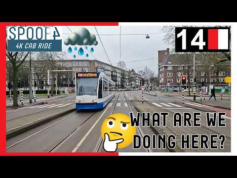 Cabin Ride Tram 14 Amsterdam | Central Station - Artis - De Boelelaan/VU | 4K Tram Driver Cabview