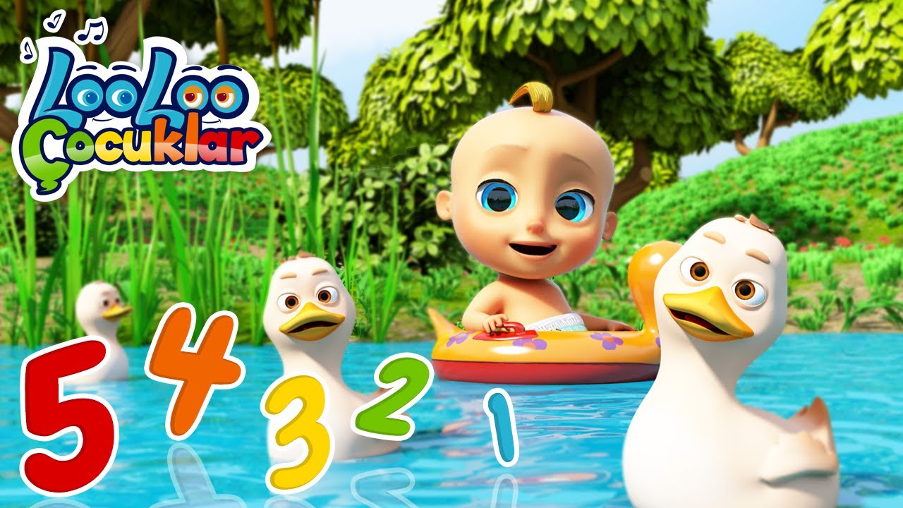 Bebek şakıları | Beş küçük ördek çocuk şarkısı Türkçe | Hayvanlı ...