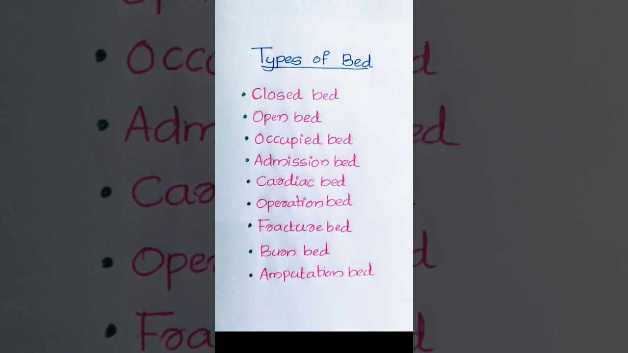 Types of Bed l Fundamentals of Nursing 