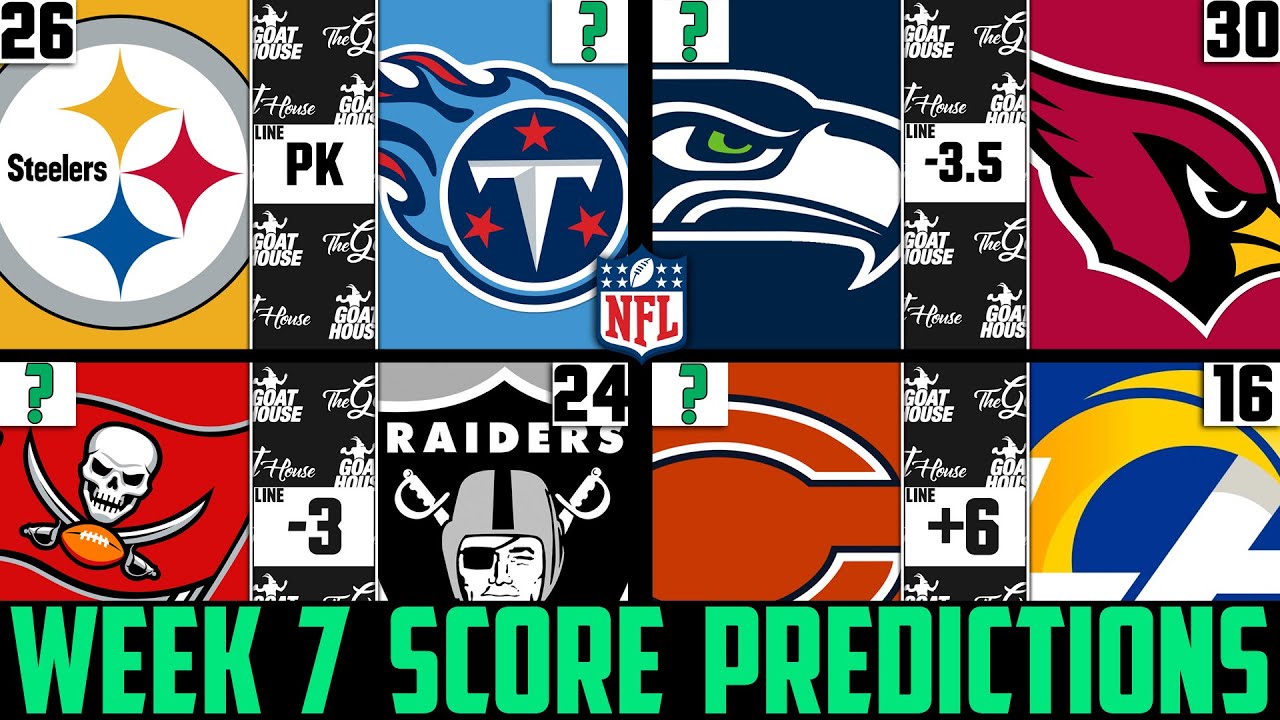 NFL Week 7 Score Predictions 2020 (NFL WEEK 7 PICKS AGAINST THE SPREAD 2020)
