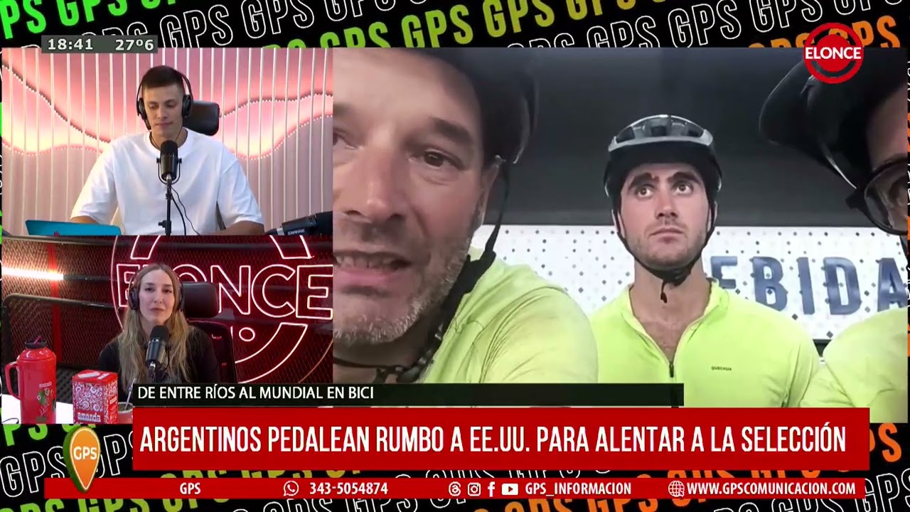 Argentinos pedalean rumbo a EE.UU. para alentar a la selección-ELONCE-05/03/2026