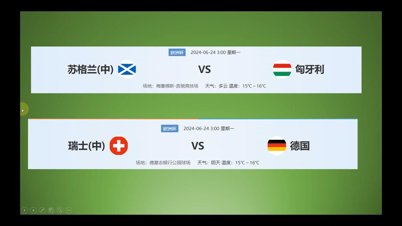 6月23日 欧洲杯 第三轮 冷门 风险 足球预测 欧洲杯预测 苏格兰 - 匈牙利 瑞士 - 德国 #歐洲杯比分預測 #瑞士VS德國#蘇格蘭 ...