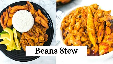 How to Make Authentic Ghana Beans Stew with fried plantain || Ghana Red Red