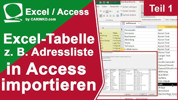 Excel-Tabelle oder Adressliste in Access importieren - carinko.com