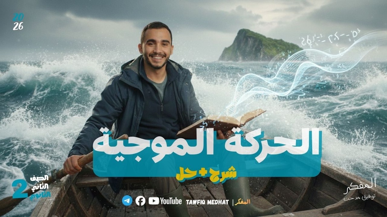 المحاضرة الخامسة - الحركة الموجية فيزياء تانية ثانوي الترم الثاني 2026 _ المفكر | Tawfiq Medhat