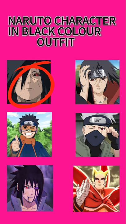 NARUTO CHARACTER IN BLACK COLOUR OUTFIT#anime #anime