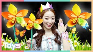 색종이 공주 왕관과 하트 반지 팔찌 만들기 종이접기 놀이 DIY l 캐리와장난감친구들
