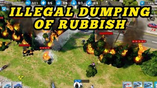 EMERGENCY HQ Police and Fire Rescue - Android Gameplay 027 - Fire Due To Illegal Garbage Disposal