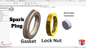 Spark Plug Gasket and lock nut SolidWorks Tutorial! SolidWorks