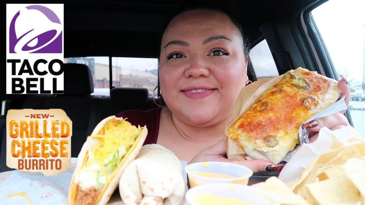 Taco Bell New Spicy Grilled Cheese Burrito Mukbang