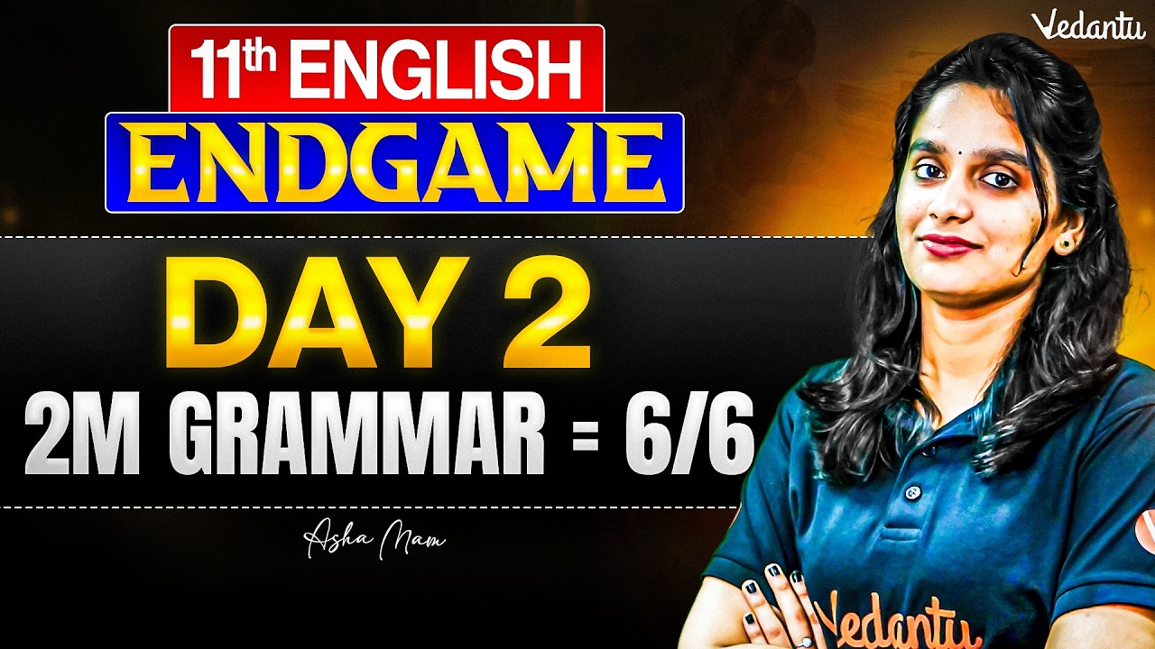 11th English | 2 Marks Grammar | Score 6/6 | Public Exam 2026 | Asha Ma'am