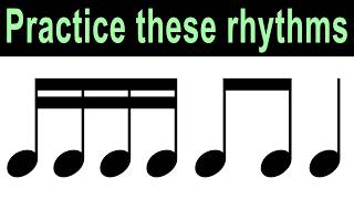 16th Note Reading Exercises for Beginners @ 80 bpm
