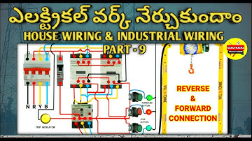 motor reverse forward connection in telugu | reverse forward wiring telugu #electricalteluguofficial