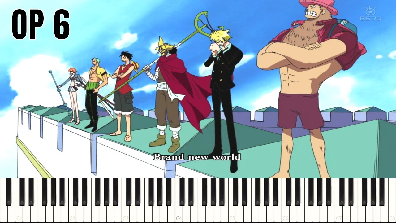 One Piece Brand New World Op Piano Tutorial Sheets Youtube