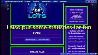 LOTS Wiki Updates