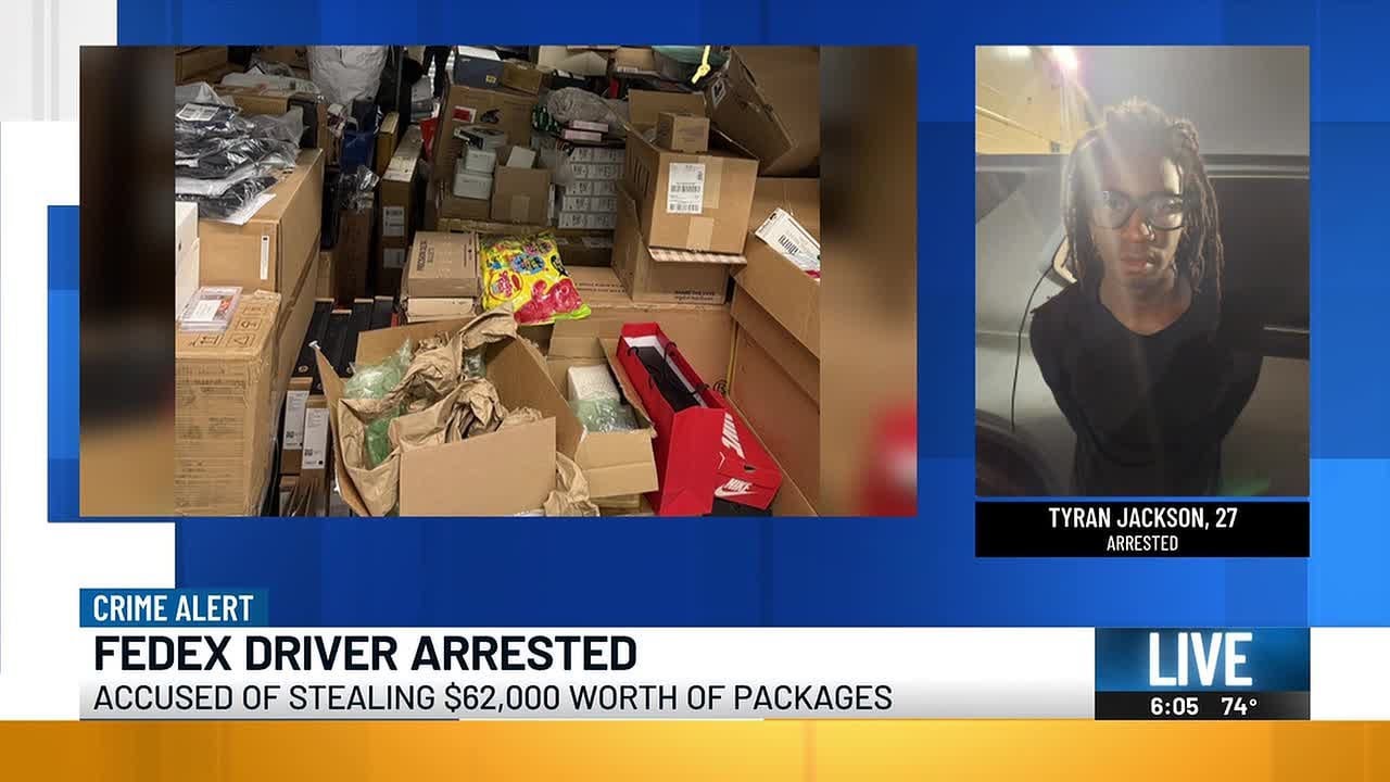 FedEx driver arrested after $62,000 in stolen packages found in storage ...