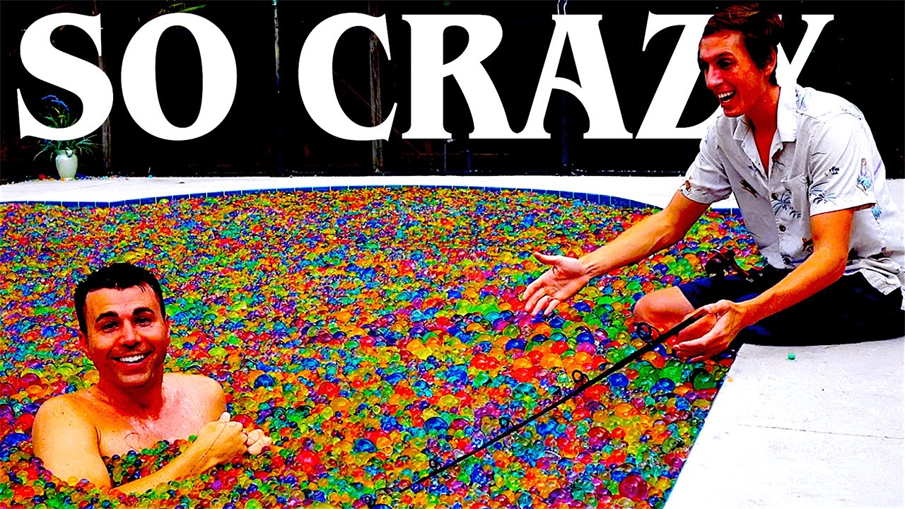 Pool full of Orbeez Experiments!