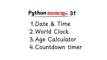 Master Python Date & Time Operations | Malayalam Tutorial #31