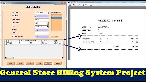 Billing System in Visual Basic 6 | General Store Management System | Inventory Management System