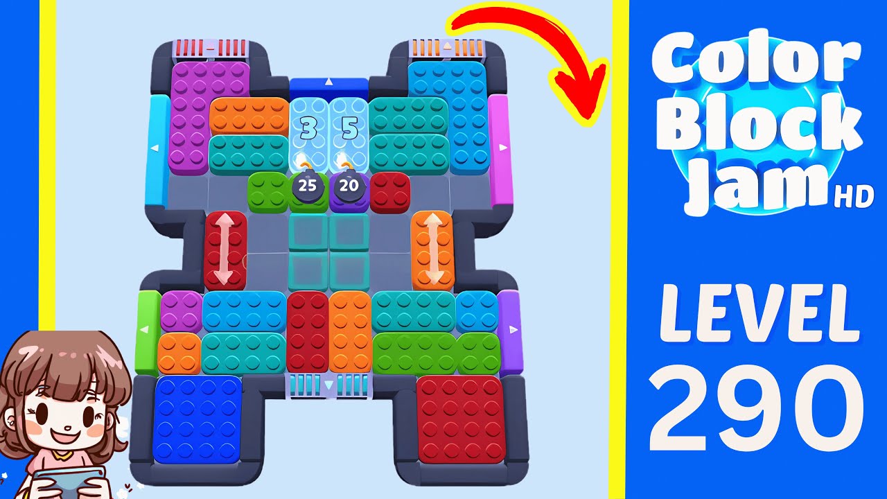 Color Block Jam Level 290 Solution Walkthrough