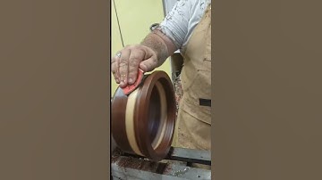 walnut and maple segmented bowl with lid. #woodworking  #bonescoffee  #findbuytool  #woodlathe