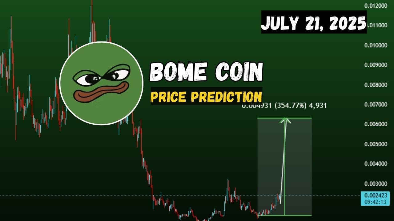 Bome coin price prediction and solid rally ? Book of meme Bome crypto July 21, 2025