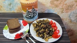 Жареная картошка с грибами. Пальчики оближешь! Жареная картошка с грибами. Пальчики оближешь!